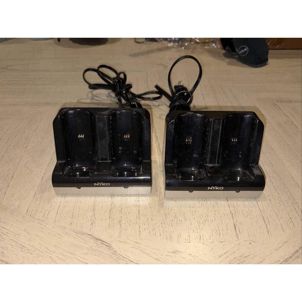 Lot Of 2 - Nyko 87016-A50 Charge Station For Nintendo Wii
